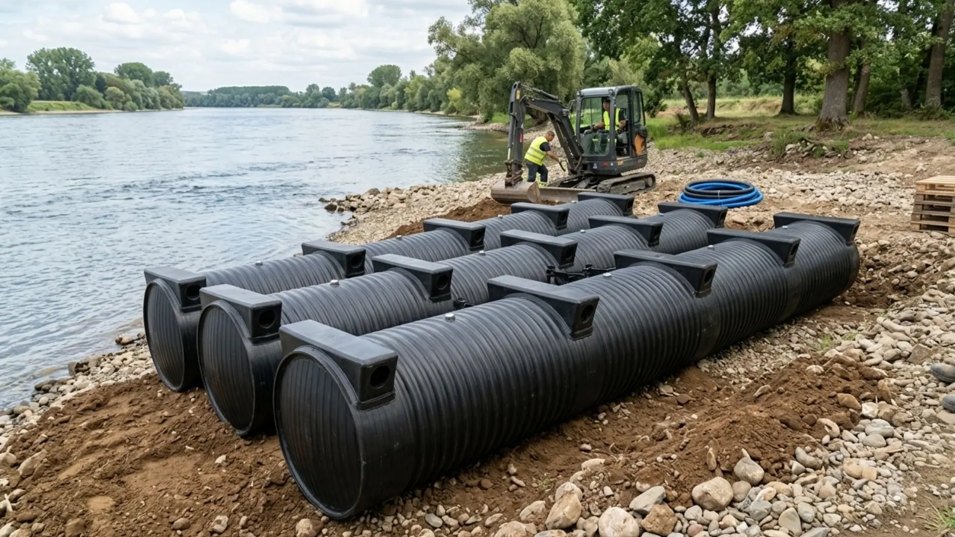 Plastični pontoni za splavove i plutajuće platforme